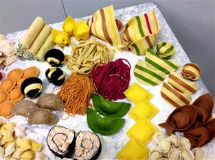 Assortment of filled and cut fresh pasta